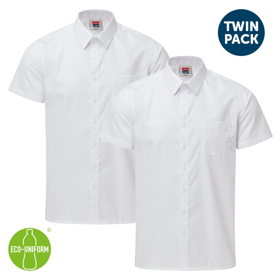 Short sleeve school hot sale shirts white