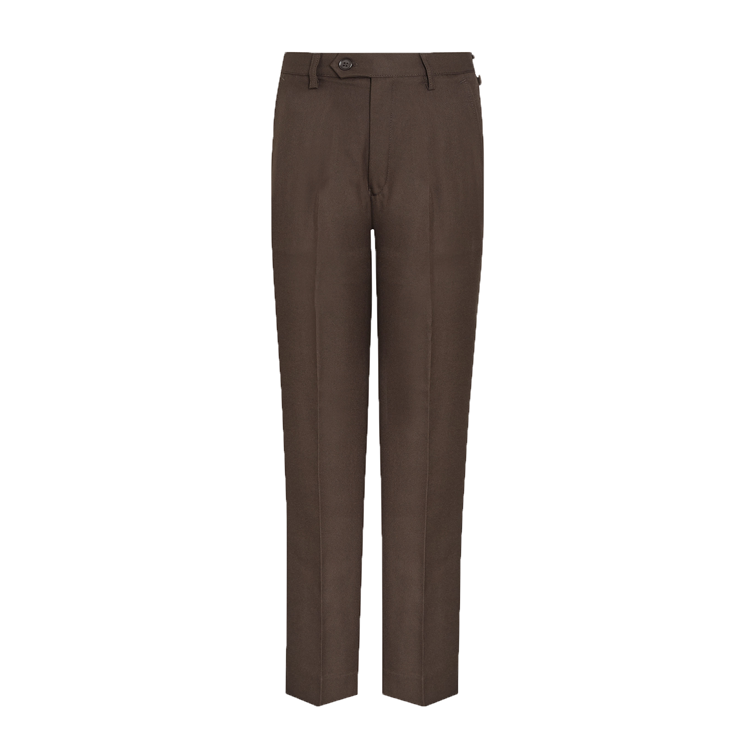 Regular Fit Boys School Trousers - Brown – David Luke Ltd