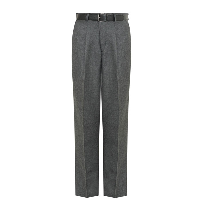 Regular Fit Senior School Trousers - Grey – David Luke Ltd