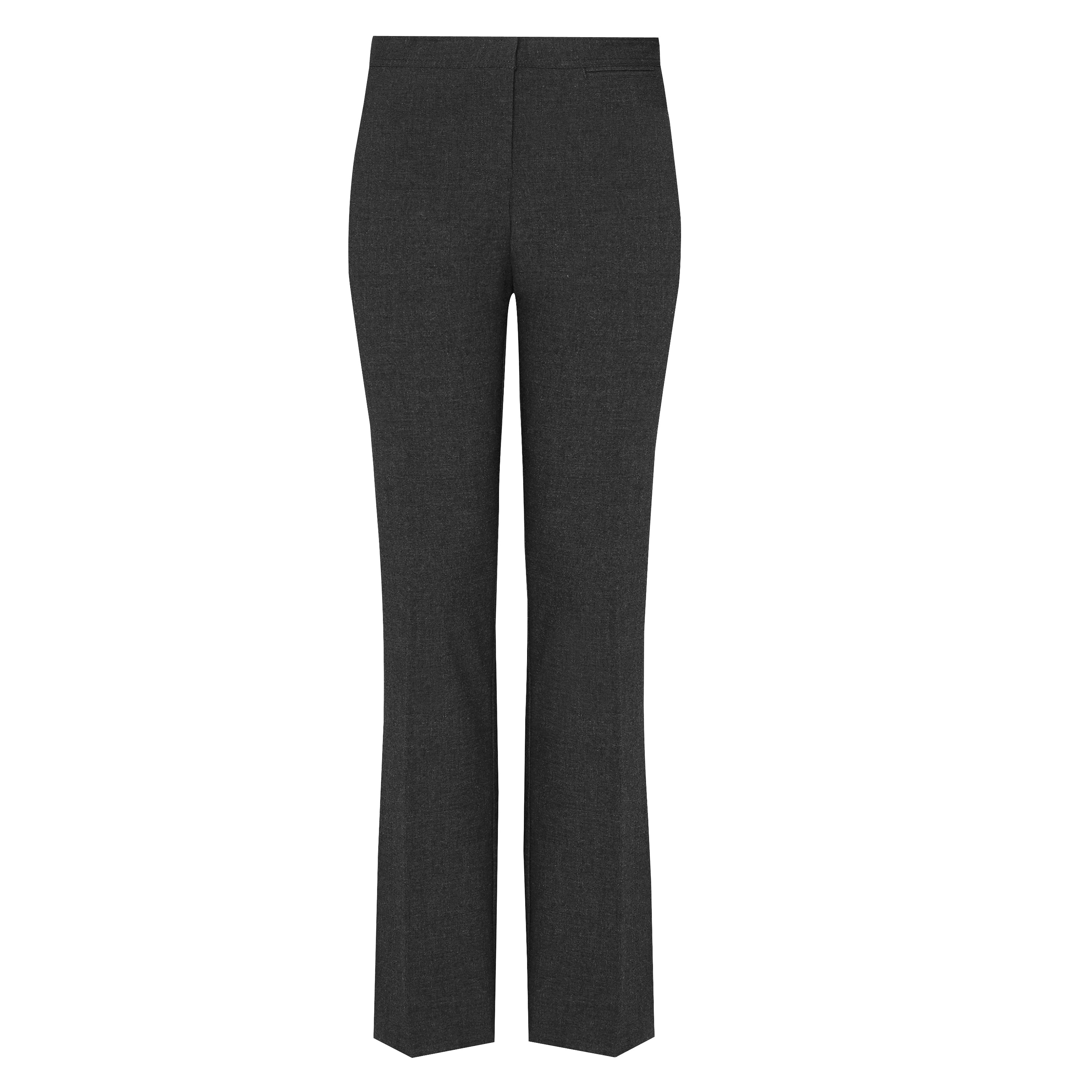 Girls skinny school trousers invisible zip Ladies Women office stretch black  blu | eBay